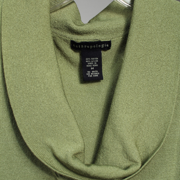 Anthropologie Green Sleeveless Sweater Tie Belt M - Picture 7 of 7